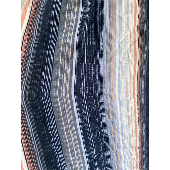 Torrid Harper Womens 00 Medium Navy‎ Stripe Tunic Top Button Front Lightweight - Picture 5 of 6